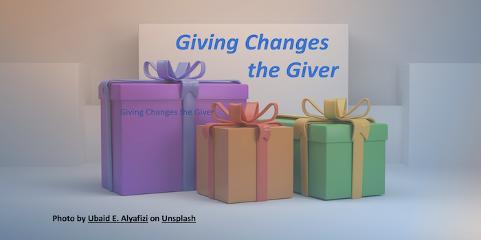 Giving Changes the Giver